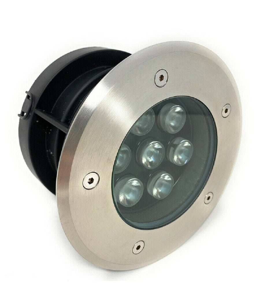 Faretto Incasso 7 W Calpestabile Segnapasso Ip67 Luce 6500k 3000k 4000k Es08-7  -bianco Caldo      -