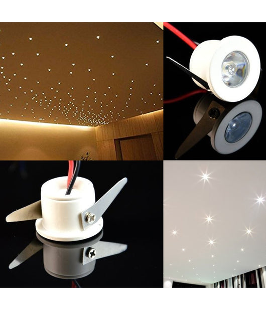 Faretto Incasso Led Punto Luce 1w Rotondo Luce Fredda Calda Cielo Stellato  -bianco Freddo      -
