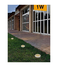 Faretto Incasso Segnapasso 12v 1 Watt Luce 6500k 3000k 4000k Verde Blu Ip68 Es41  -bianco Naturale      -