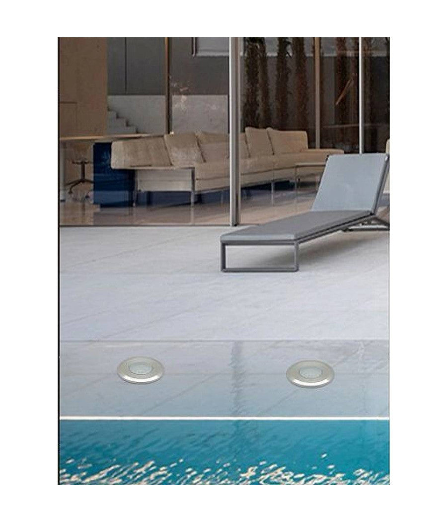 Faretto Incasso Segnapasso 12v 1 Watt Luce 6500k 3000k 4000k Verde Blu Ip68 Es41         