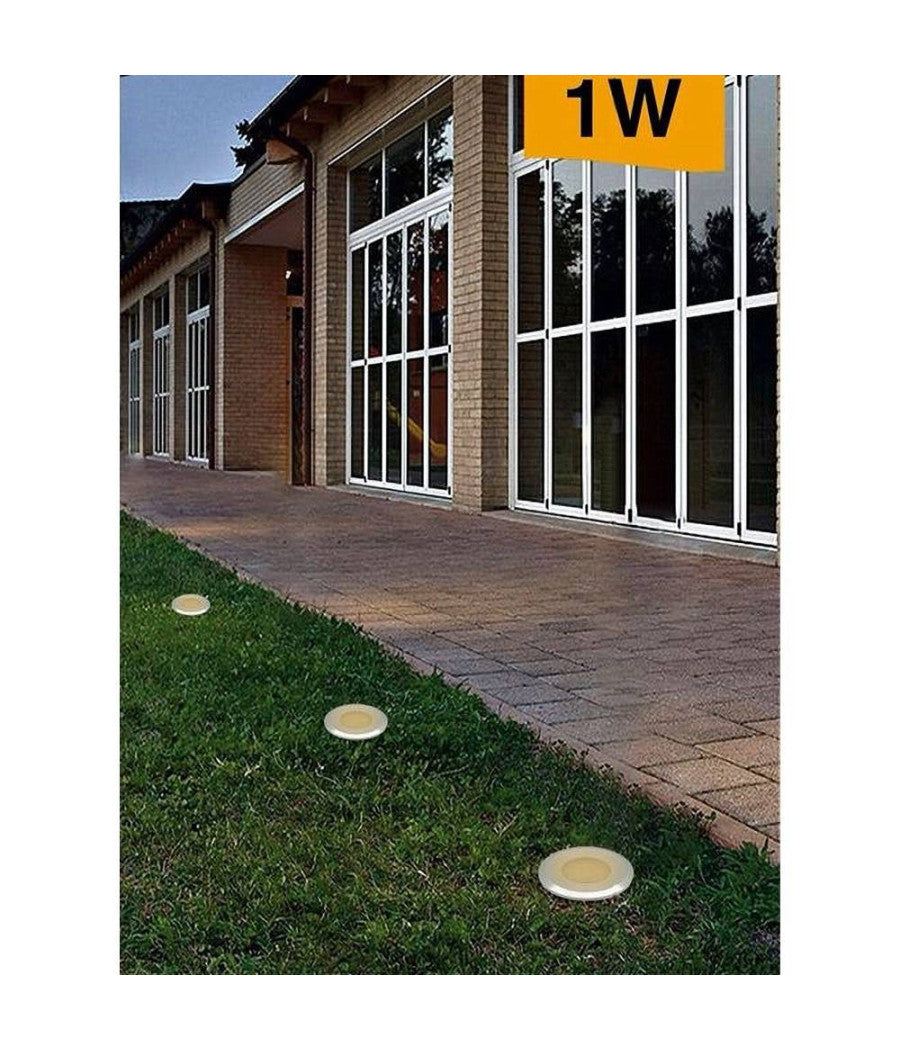 Faretto Incasso Segnapasso 12v 1 Watt Luce 6500k 3000k 4000k Verde Blu Ip68 Es41         