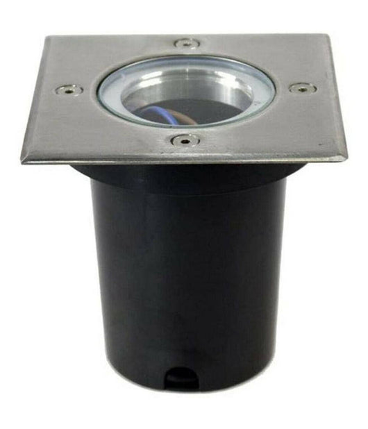 Faretto Incasso Segnapasso Quadrato Luce Gu10 Calpestabile Esterno Giardino Es13         