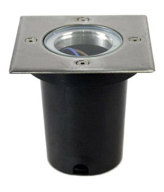 Faretto Incasso Segnapasso Quadrato Luce Gu10 Calpestabile Esterno Giardino Es13         