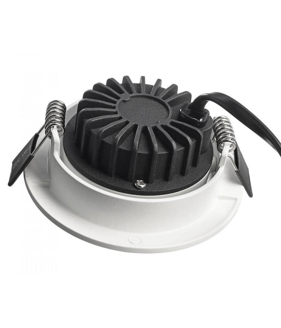 Faretto Incasso Tondo Slim Luce Soffitto Box Doccia Led 8w Orientabile Dimmerabile         