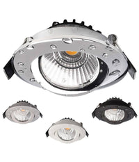 Faretto Incasso Tondo Slim Luce Soffitto Box Doccia Led 8w Orientabile Dimmerabile         