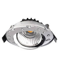 Faretto Incasso Tondo Slim Luce Soffitto Box Doccia Led 8w Orientabile Dimmerabile  Cromo-bianco Caldo      -