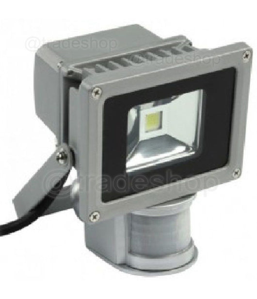 Faretto Lampada Esterna Faro Led 10w Con Sensore Di Movimento Pir 9 Led 600lm         