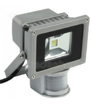 Faretto Lampada Esterna Faro Led 10w Con Sensore Di Movimento Pir 9 Led 600lm  -bianco Freddo      -