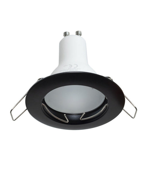 Faretto Lampada Led 8 W Luce 3000k 4000k 6000k Incasso Tondo Gu10 Foro 6 Cm 220v  Nero-bianco Caldo      -
