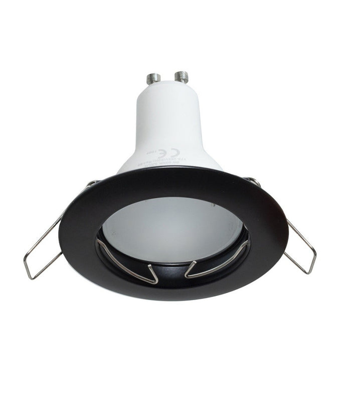 Faretto Lampada Led 8 W Luce 3000k 4000k 6000k Incasso Tondo Gu10 Foro 6 Cm 220v  Nero-bianco Caldo      -
