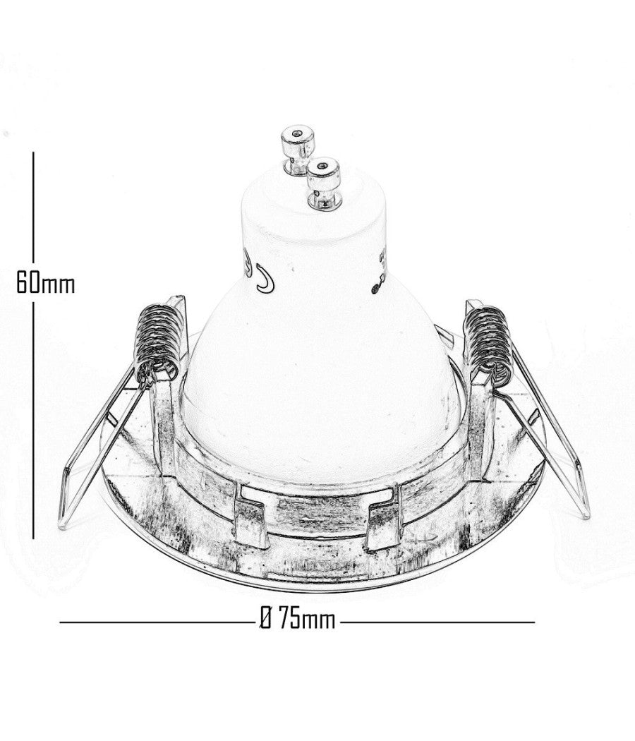 Faretto Lampada Led 8 W Luce 3000k 4000k 6000k Incasso Tondo Gu10 Foro 6 Cm 220v  Nero-bianco Freddo      -
