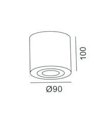 Faretto Lampada Soffitto Attacco Gu10 Plafoniera Tonda Esterno Led Impermeabile  Bianco       