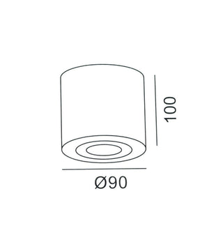 Faretto Lampada Soffitto Attacco Gu10 Plafoniera Tonda Esterno Led Impermeabile  Bianco       