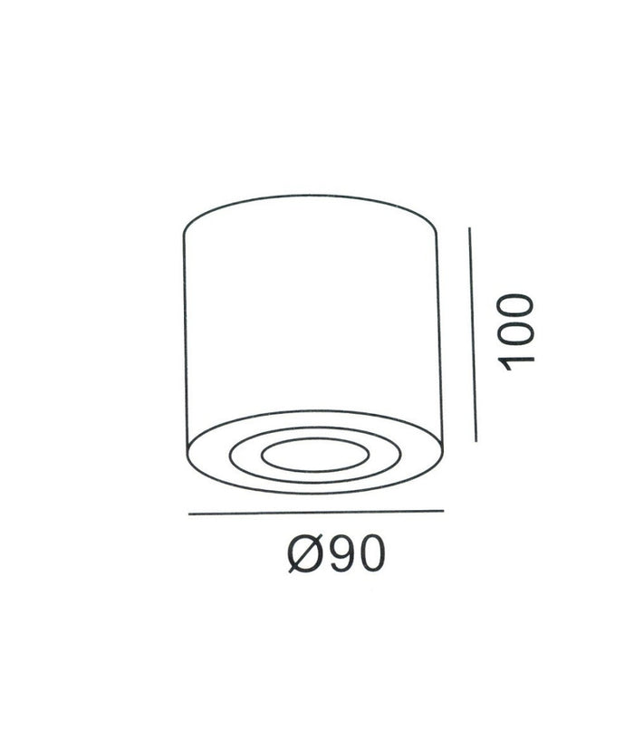 Faretto Lampada Soffitto Attacco Gu10 Plafoniera Tonda Esterno Led Impermeabile  Bianco       