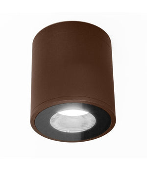 Faretto Lampada Soffitto Attacco Gu10 Plafoniera Tonda Esterno Led Impermeabile  Marrone       