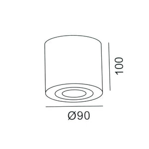 Trade Shop - Faretto Lampada Soffitto Bagno Vasca Box Doccia Portalampada Gu10 Impermeabile Ip65 - Nero