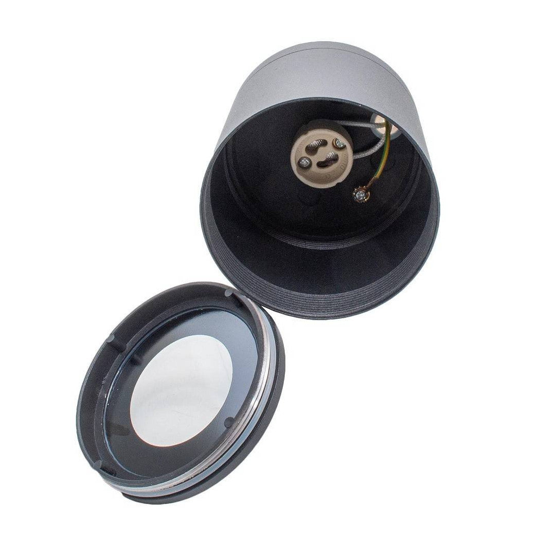 Trade Shop - Faretto Lampada Soffitto Bagno Vasca Box Doccia Portalampada Gu10 Impermeabile Ip65 - Nero