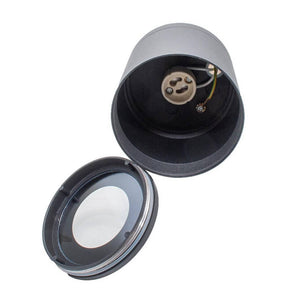 Trade Shop - Faretto Lampada Soffitto Bagno Vasca Box Doccia Portalampada Gu10 Impermeabile Ip65 - Nero