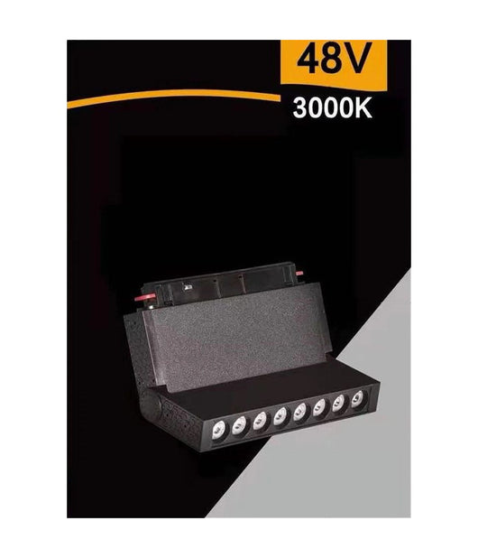 Faretto Led 10 W Magnetico Rettangolare Per Binario 48v Luce 3000k 4000k Fr-r160  -bianco Caldo      -