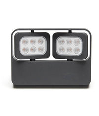 Faretto Led 12w Doppio Diffusore Orientabile Faro Staffa Ip65 Luce Esterni Giardino         