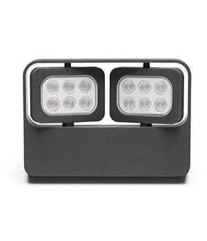 Faretto Led 12w Doppio Diffusore Orientabile Faro Staffa Ip65 Luce Esterni Giardino         