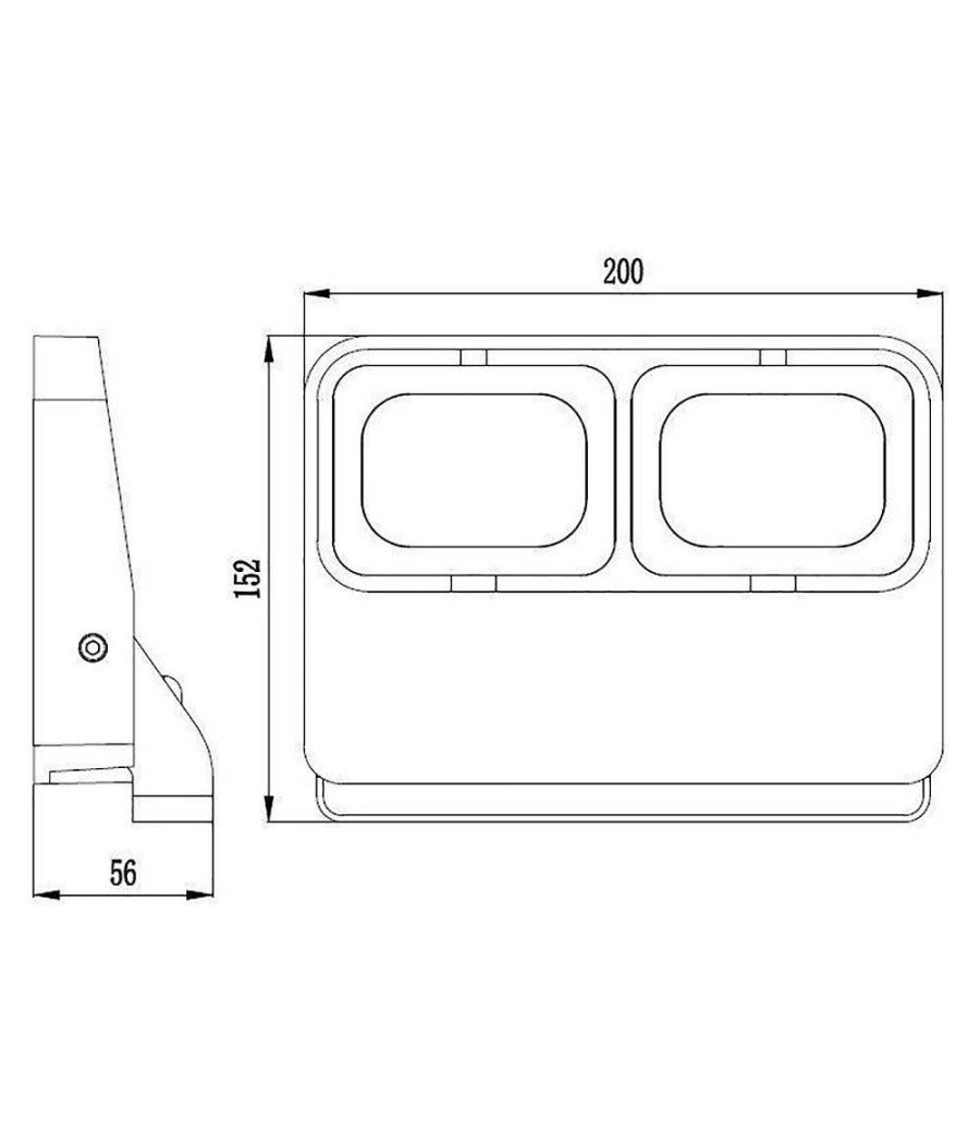 Faretto Led 12w Doppio Diffusore Orientabile Faro Staffa Ip65 Luce Esterni Giardino         
