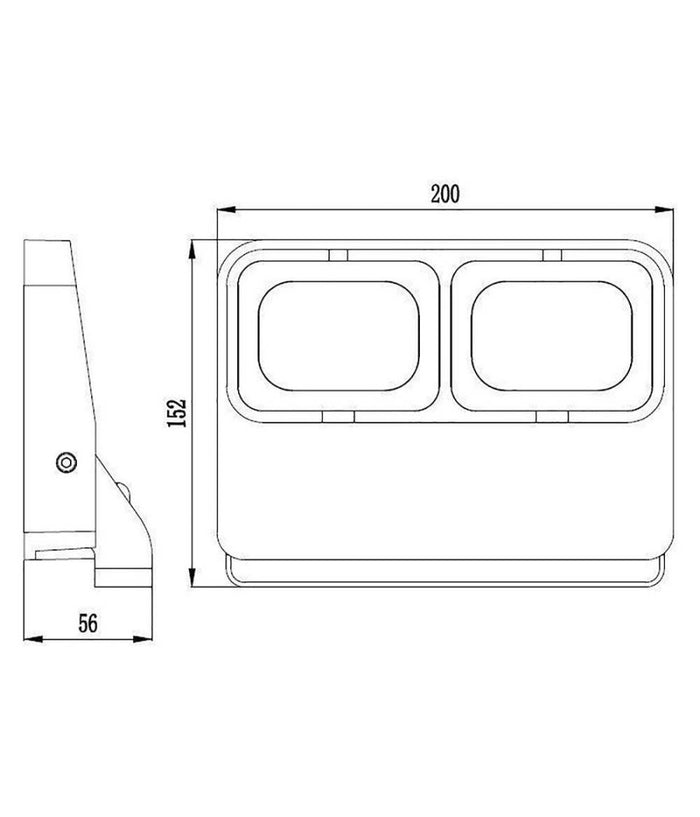 Faretto Led 12w Doppio Diffusore Orientabile Faro Staffa Ip65 Luce Esterni Giardino         
