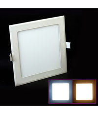 Faretto Led 18w Ultra Slim Quadrato Incasso A Molla Con Led Driver 22.5cm  -bianco Naturale  Quadrato    -