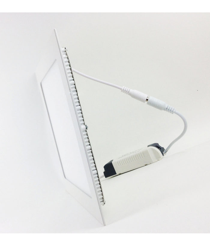 Faretto Led 18w Ultra Slim Quadrato Incasso A Molla Con Led Driver 22.5cm         