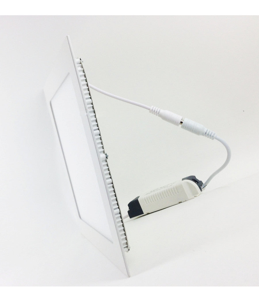 Faretto Led 18w Ultra Slim Quadrato Incasso A Molla Con Led Driver 22.5cm         