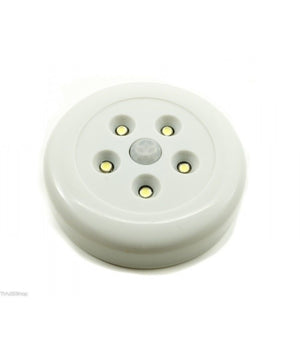 Faretto Led 1w Luce Bianca Fredda 5 Led Armadio Sensore Movimento Calamitata         