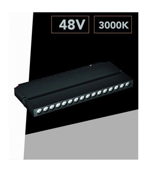 Faretto Led 24 W Magnetico Rettangolare Per Binario 48v Luce 3000k 4000k Fr-r300         