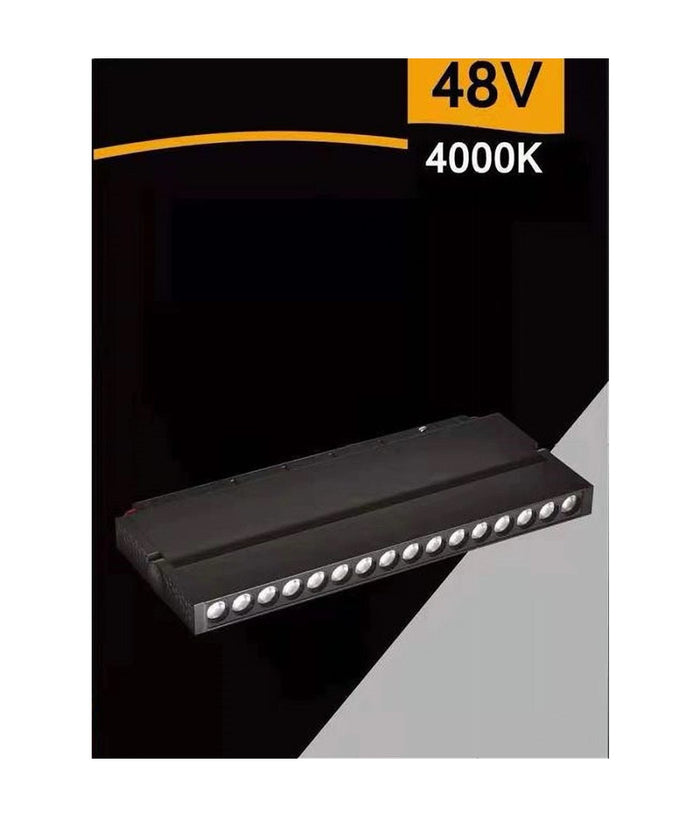 Faretto Led 24 W Magnetico Rettangolare Per Binario 48v Luce 3000k 4000k Fr-r300  -bianco Naturale      -