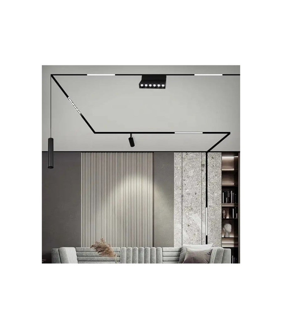 Faretto Led 24 W Magnetico Rettangolare Per Binario 48v Luce 3000k 4000k Fr-r300  -bianco Naturale      -