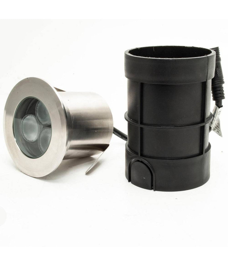 Faretto Led 24v Rgbw Calpestabile Incasso 65mm Ip68 Segnapassi 9 W Rgb 4000k Dmx         