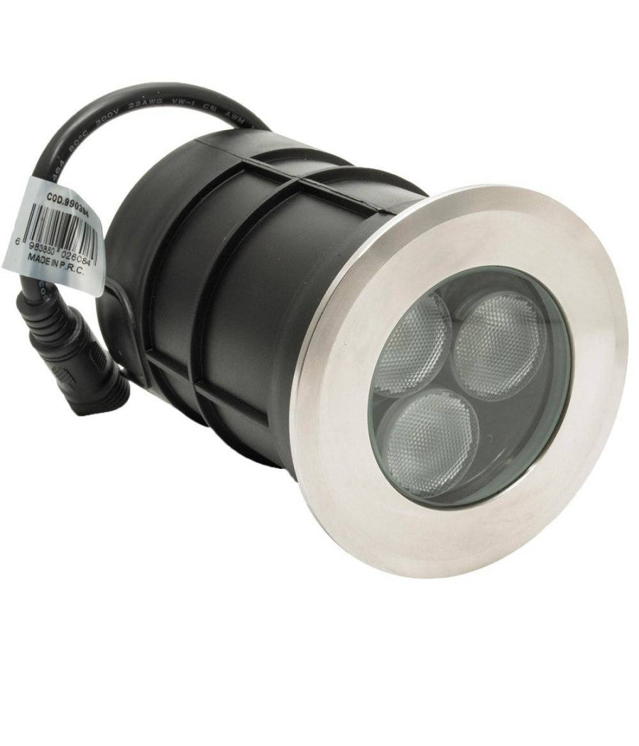 Faretto Led 24v Rgbw Calpestabile Incasso 65mm Ip68 Segnapassi 9 W Rgb 4000k Dmx         