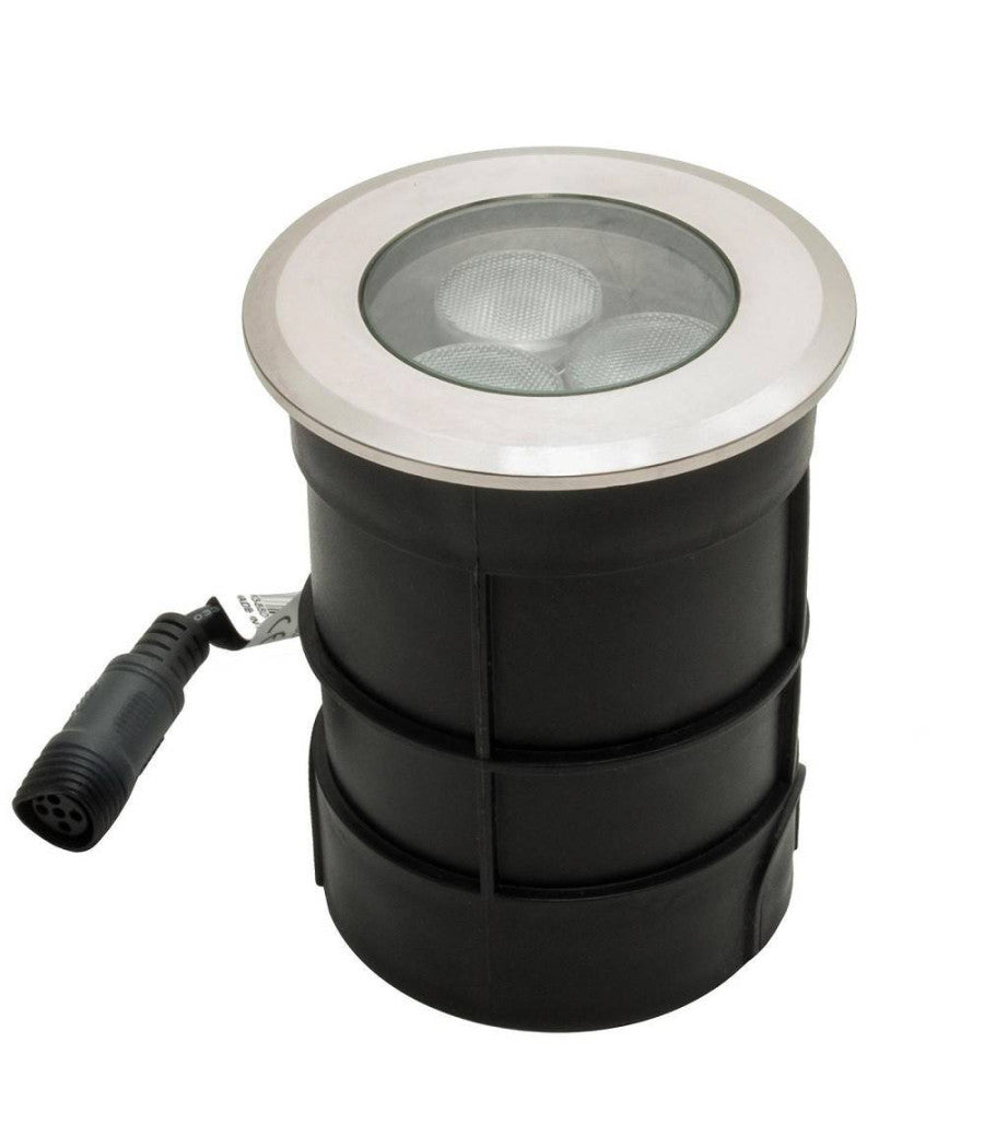 Faretto Led 24v Rgbw Calpestabile Incasso 65mm Ip68 Segnapassi 9 W Rgb 4000k Dmx         