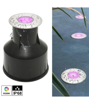 Faretto Led 24v Rgbw Calpestabile Segnapassi Incasso Ip68 4 W Rgb 4000k Dmx Luci         