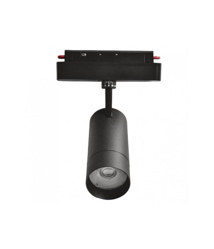 Faretto Led 24w Nero Magnetico Per Binario Monofase 48v Luce 4000k 3000k Cob-24w         