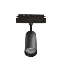 Faretto Led 24w Nero Magnetico Per Binario Monofase 48v Luce 4000k 3000k Cob-24w  -bianco Caldo      -