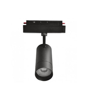 Faretto Led 24w Nero Magnetico Per Binario Monofase 48v Luce 4000k 3000k Cob-24w  -bianco Caldo      -