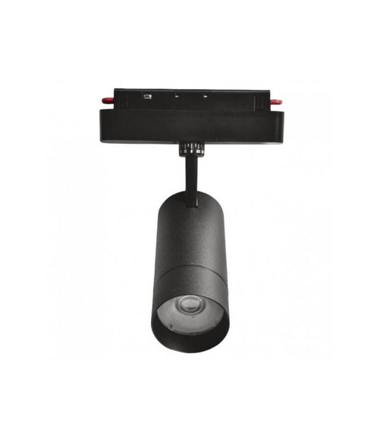 Faretto Led 24w Nero Magnetico Per Binario Monofase 48v Luce 4000k 3000k Cob-24w  -bianco Caldo      -