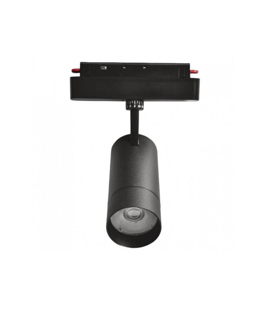 Faretto Led 24w Nero Magnetico Per Binario Monofase 48v Luce 4000k 3000k Cob-24w  -bianco Caldo      -