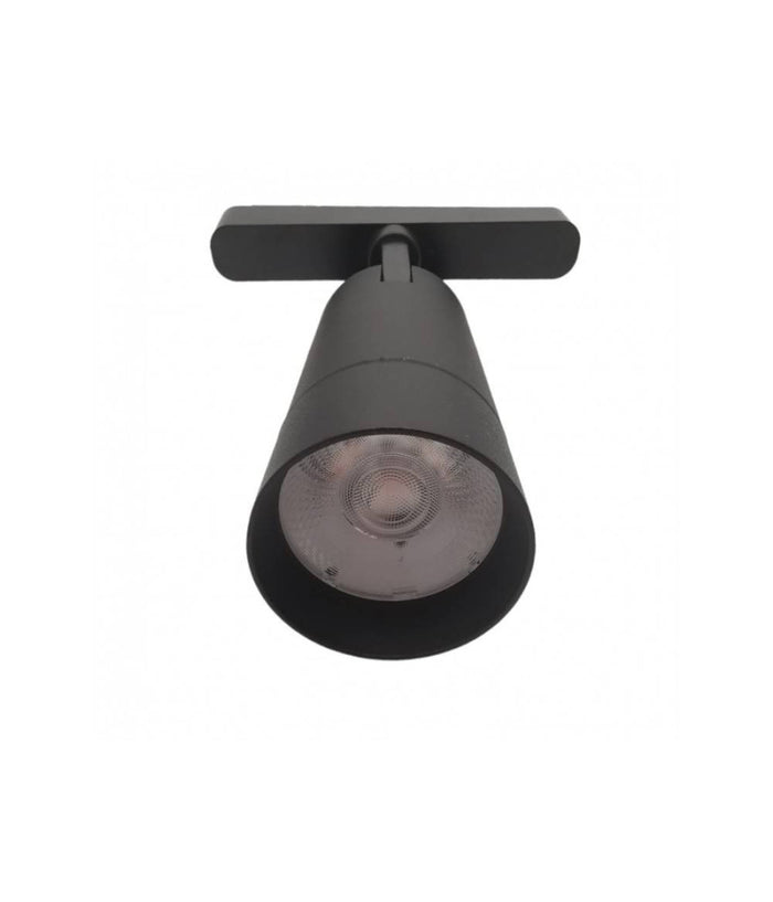 Faretto Led 24w Nero Magnetico Per Binario Monofase 48v Luce 4000k 3000k Cob-24w         