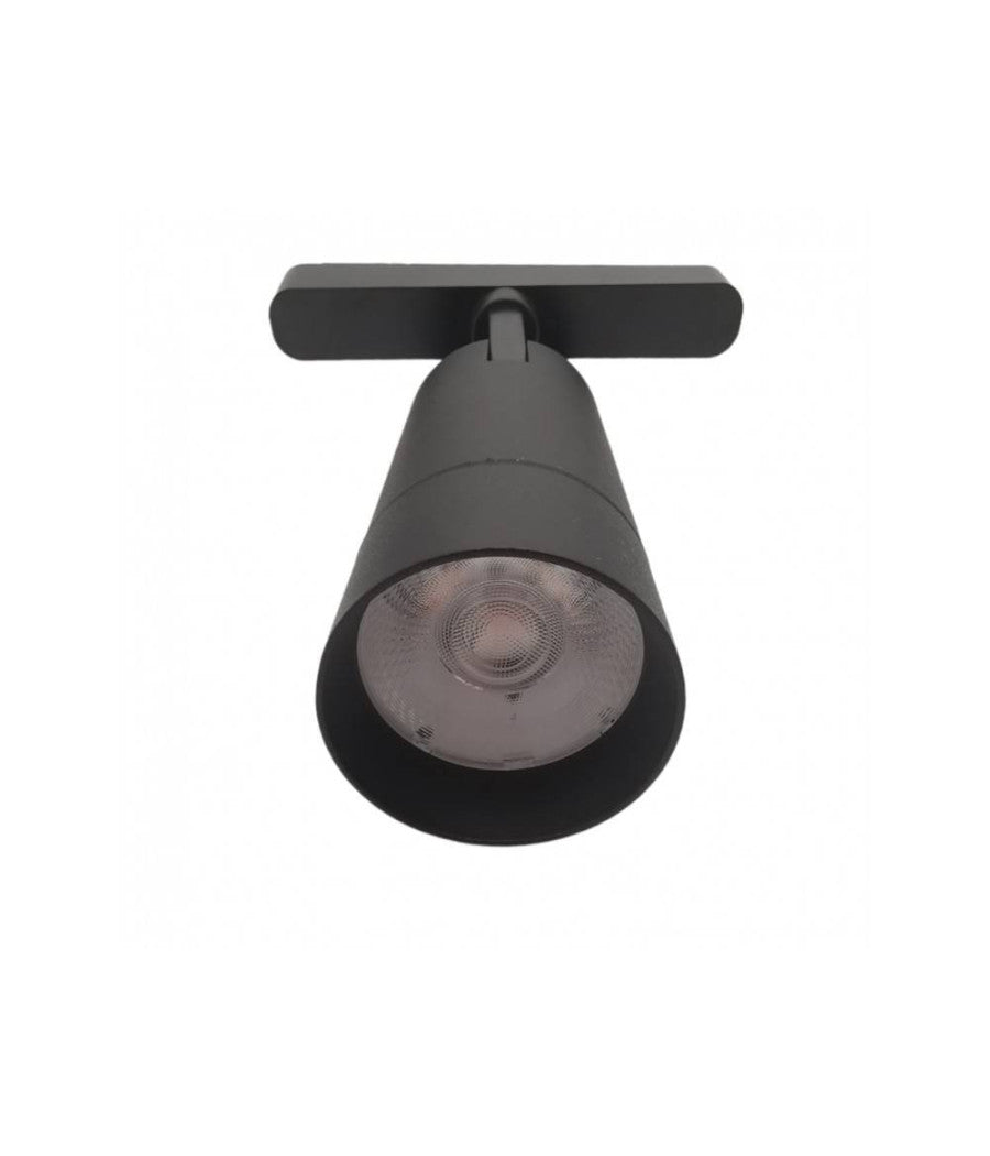 Faretto Led 24w Nero Magnetico Per Binario Monofase 48v Luce 4000k 3000k Cob-24w         