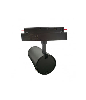 Faretto Led 24w Nero Magnetico Per Binario Monofase 48v Luce 4000k 3000k Cob-24w  -bianco Naturale      -