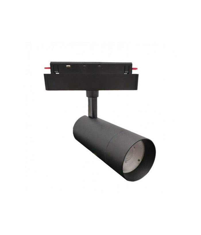 Faretto Led 24w Nero Magnetico Per Binario Monofase 48v Luce 4000k 3000k Cob-24w         