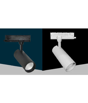Faretto Led 30 W Binario Track Trifase Faro Luce 4000k Ip20 Nero Bianco Pt4-30w         