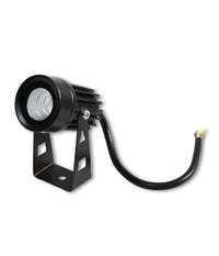 Faretto Led 3,5 W Nero Es38 Staffa Orientabile Esterno Varie Tonalita' Luce Ip65         