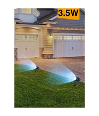 Faretto Led 3,5 W Nero Es38 Staffa Orientabile Esterno Varie Tonalita' Luce Ip65  -blu      -